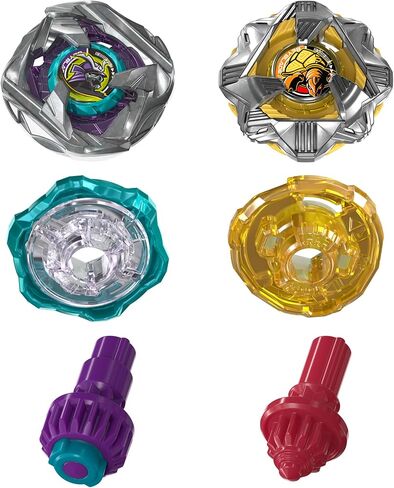 مجموعة Beyblade X Calibur Samurai 6-70M BX & Obsidian Shell 3-85S BX Takara Tomy المزدوجة مع قطعتين دوارتين لليمين، ألعاب ألعاب القتال، للأعمار من 8 سنوات فما فوق in Kuwait