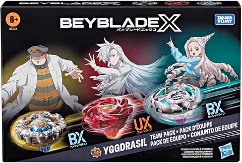 Beyblade X Yggdrasil Team Pack, 3 Takara Tomy Tops, Anime Battling Tops Game Toys, Ages 8+ (Amazon Exclusive) in Kuwait