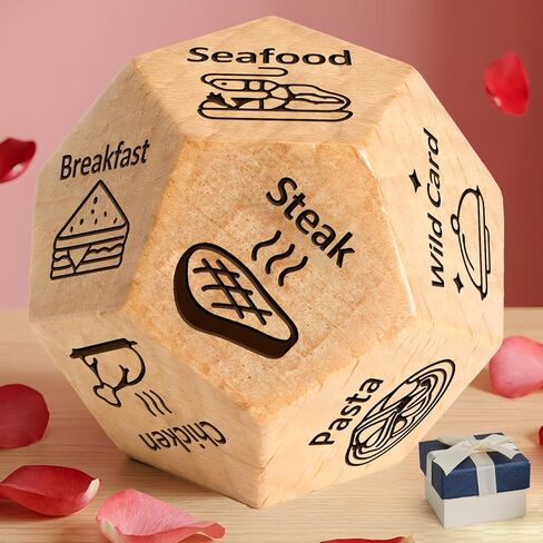 Valentines Day Gifts for Him Her,Couple Gifts for Men Women,Colorful Date Night Food Dice,Funny Gag Gifts for Boyfriend Girlfriend,Galentines Day Anniversary Birthday Wedding Gifts for Husband Wife in Kuwait