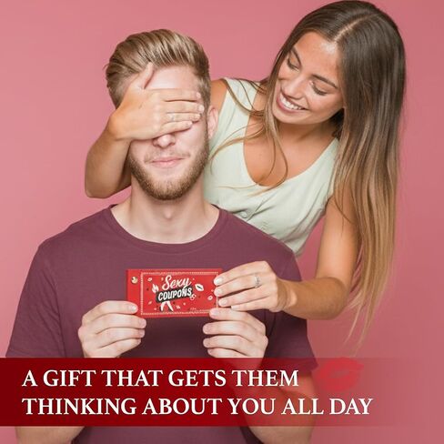 Sexy Coupon Book For Him - 31 Coupons, Spicy Gifts For Him, Boyfriend, Husband, Fiance, Naughty, Fun, Intimate Gifts For Him, Adults, Sexy Time Stocking Stuffers, Date Night Ideas For Couple in Saudi Arabia