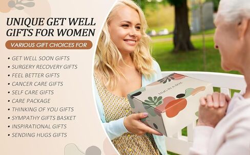 Get Well Soon Gift Baskets for Women - Self Care Package for Women After Surgery - Cancer Chemo Recovery Comfort Gifts Set Wellness Kit - Hug in a Box Thinking of You Gifts for Mom, Sister, Grandma in Saudi Arabia