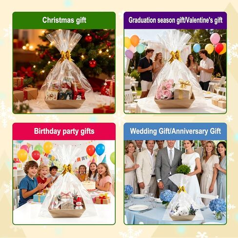 10PACK Empty Gift Basket Set, 11.8x9.8" Thick Kraft Market Tray Gift Basket with 10 Bows 10 Bags Empty Gift Baskets for Christmas Thanksgiving Valentine Easter Wedding Birthday Party Gift Wrapping (Kraft) in Saudi Arabia