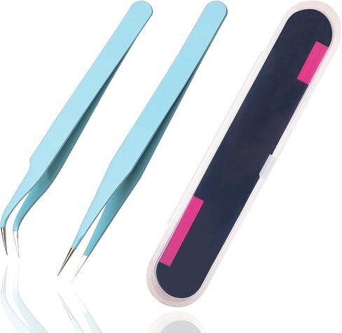 2 Pieces Sticker Tweezers, Cute Craft Tweezers for Stickers, Scrapbooking, Vinyl, Lashes, Electronics, Purple in Kuwait