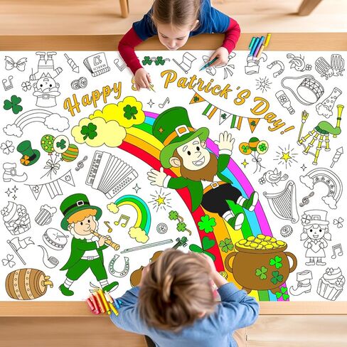 Labeol Ramadan Decorations Giant Coloring Tablecloth Banner for Kids Ramadan Kids Coloring Crafts Activities Party Table Decor in Saudi Arabia