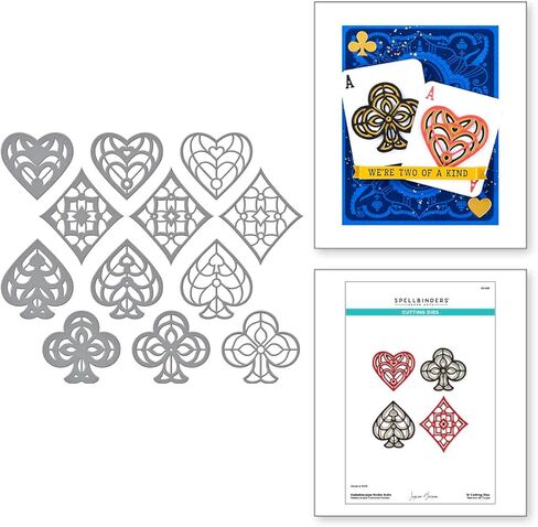 Spellbinders S7-267 Kaleidoscope Noble Suits Etched Dies from The Jack of All Trades Collection by Jaycee Gaspar in Kuwait