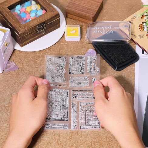 خمر الكتابة اليدوية واضحة طوابع DIY سكرابوكينغ ديكور خمر ديزي اليعسوب تحيات الهدايا واضح ختم شفاف سيليكون طوابع لصنع بطاقات ألبوم الصور ديكور in Saudi Arabia