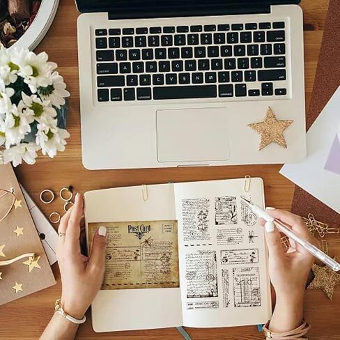 خمر الكتابة اليدوية واضحة طوابع DIY سكرابوكينغ ديكور خمر ديزي اليعسوب تحيات الهدايا واضح ختم شفاف سيليكون طوابع لصنع بطاقات ألبوم الصور ديكور in Saudi Arabia