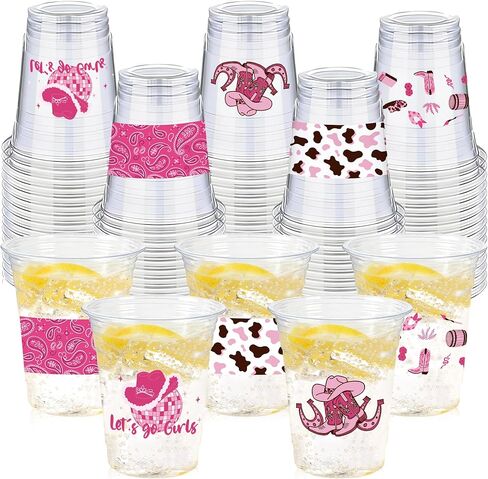 50Pcs Valentine's Day Party Decoration Cups, 12oz Pink Red Valentine's Day Heart Disposable Clear Plastic Cup for Valentines Day Birthday Wedding Drinkware Beverage Drinks Party Decor Supplies in Saudi Arabia