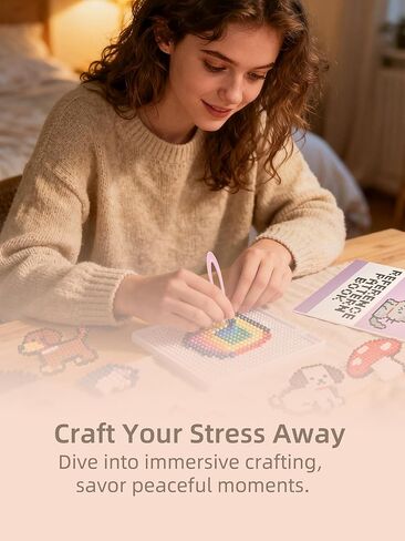 مجموعة خرز فيوز سيكاد - سهلة DIY - 96 لونًا 53000 2.6 مم، أكثر من 200 نمط، مكواة مدمجة | لوازم الحرف اليدوية للنساء، ديكورات فنية للغرفة، هدية مثالية، فن البكسل، الكل في واحد in Kuwait