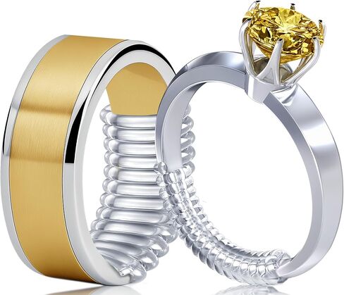 TECEUM Ring Size Adjuster for Loose Rings – All-in-One Kit For Most Ring Widths – Fits 1.5-6mm Band Width – Set of 12 Spiral Guards – Invisible Spacers from Thin to Wide Bands in Kuwait