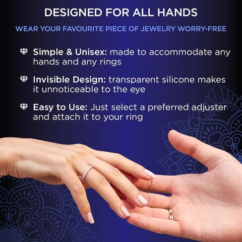 TECEUM Ring Size Adjuster for Loose Rings – All-in-One Kit For Most Ring Widths – Fits 1.5-6mm Band Width – Set of 12 Spiral Guards – Invisible Spacers from Thin to Wide Bands in Kuwait