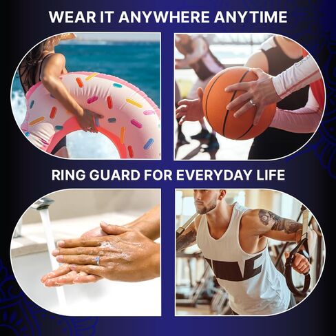 TECEUM Ring Size Adjuster for Loose Rings – All-in-One Kit For Most Ring Widths – Fits 1.5-6mm Band Width – Set of 12 Spiral Guards – Invisible Spacers from Thin to Wide Bands in Kuwait