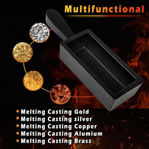 100 oz Cast Steel Ingot Mold for Melting Casting Refining Gold Silver Copper Aluminum Brass Precious Metals etc in Saudi Arabia