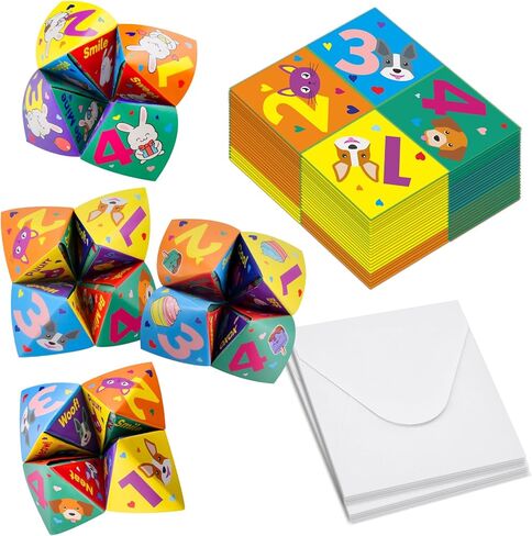 بطاقات عيد الحب للأطفال في الفصول الدراسية المدرسية 28 حزمة Cootie Catcher مجموعة هدايا عيد الحب للأطفال جائزة تبادل الحفلات للأطفال الأولاد والبنات متعة ثروات الفصل الدراسي تحية حفلة لصالح السائبة in Kuwait