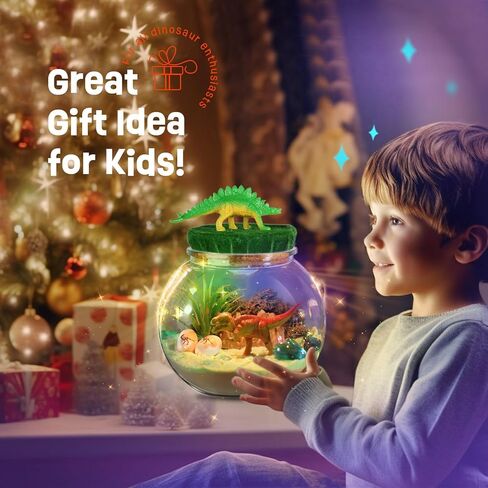 Dinosaur Toys for Kids - Dinosaurs Terrarium Kit for Kids - Birthday Easter Gifts for Boy Ages 4 5 6 7 8-12 Year Old - DIY Dino Toys for Boys - Arts and Crafts Kit for Kid in Saudi Arabia