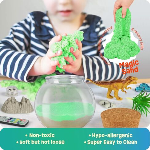 Dinosaur Toys for Kids - Dinosaurs Terrarium Kit for Kids - Birthday Easter Gifts for Boy Ages 4 5 6 7 8-12 Year Old - DIY Dino Toys for Boys - Arts and Crafts Kit for Kid in Saudi Arabia