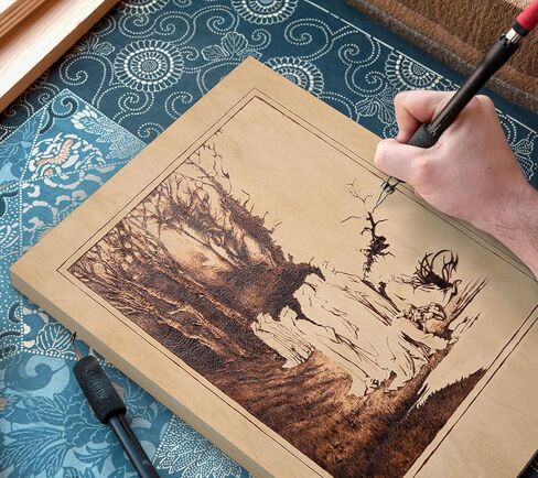 Arteza Wooden Canvas Board, 8x8 Inch, Pack of 5, Birch Wood, Cradled Artist Wood Panels for Painting, Encaustic Art, Wood Burning, Pouring, Use with Oils, Acrylics in Saudi Arabia