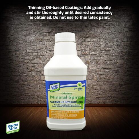 أرواح معدنية خضراء عديمة الرائحة من كلين ستريب - منظف فرشاة الطلاء الأكريليك - معدات فنية نظيفة - طلاء زيتي رقيق - متوفر مع قفازات Centaurus AZ عالية الجودة - 1 لتر in Kuwait