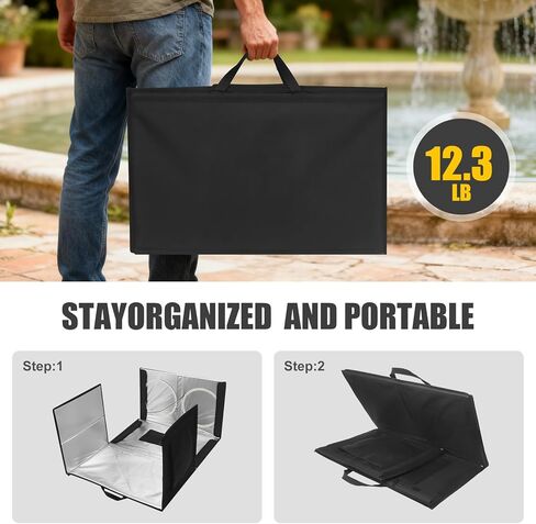 Portable Airbrush Spray Booth with Dual Exhaust Fans,Airbrush Paint Booth with Adjustable LED Lights & 360°Turntable - Foldable Airbrush Booth for Hobby,Model Painting,Makeup and Art Crafts,Black in Kuwait