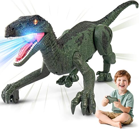 Dinosaur Toys for Kids, 2.4GHz Remote Control Dinosaur with Walking, Realistic Sounds, Demo Mode, Rechargeable Jurassic Toys for 3-5, 5-7, 8-12, Birthdays, Parties, Christmas, Children’s Day in Saudi Arabia