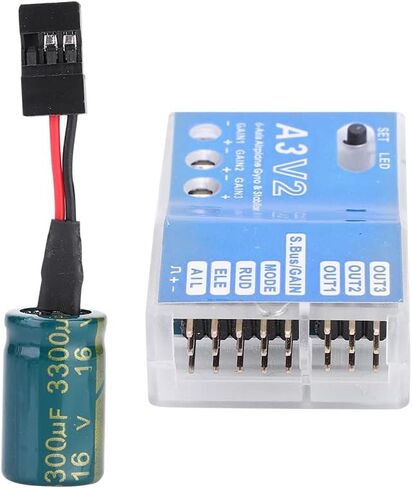 Flight Controller Stabilizer, F50A 3-Axle Gyro A3 V2 Airplane Gyro Stabilizers, Multifunctional Flights Controller System for RC Fixed Wing Airplane, Metal in Saudi Arabia