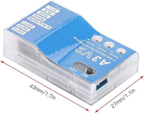 Flight Controller Stabilizer, F50A 3-Axle Gyro A3 V2 Airplane Gyro Stabilizers, Multifunctional Flights Controller System for RC Fixed Wing Airplane, Metal in Saudi Arabia