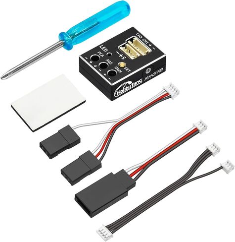 Hobby Fans 3 Axis Gyro Module RC Car Gyro Stabilizer with Aluminum Case Automatic Stability Control Gyro Sensitivity Adjustable for RC Crawlers Cars and Boats in Saudi Arabia