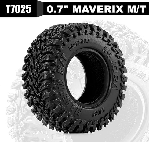 إطارات INJORA 34 * 12 مم 0.7 بوصة MAVERIX M/T لـ 1/30 محوري SCX30 (T7025) in Kuwait