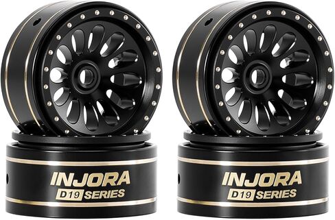 INJORA D19 Ripple 0.7" Aluminum Beadlock Wheel for 1/30 Axial SCX30, Gold(W7005) in Saudi Arabia