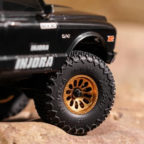 INJORA D19 Ripple 0.7" Aluminum Beadlock Wheel for 1/30 Axial SCX30, Gold(W7005) in Saudi Arabia