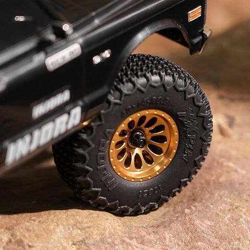 INJORA D19 Ripple 0.7" Aluminum Beadlock Wheel for 1/30 Axial SCX30, Gold(W7005) in Saudi Arabia