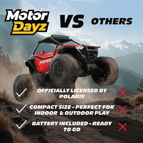 Polaris RZR جهاز التحكم عن بعد UTV - سيارة RC بمقياس 1:14 ثنائية الدفع، مرخصة رسميًا، Polaris RZR، تحكم راديو كامل الوظائف 2.4 جيجا هرتز، قابل لإعادة الشحن عبر USB، جاهز للتشغيل، أحمر in Kuwait