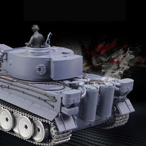 1/16 Scale German Tiger I RC Tank 3818 7.0 RTR 2.4GHz Remote Control Military Tank with 340° Rotating Turret, Smoke, Sound, Light, BB Shooting & Infrared Combat(Professional Version) in Saudi Arabia