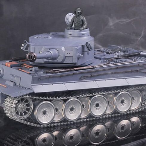 1/16 Scale German Tiger I RC Tank 3818 7.0 RTR 2.4GHz Remote Control Military Tank with 340° Rotating Turret, Smoke, Sound, Light, BB Shooting & Infrared Combat(Professional Version) in Saudi Arabia