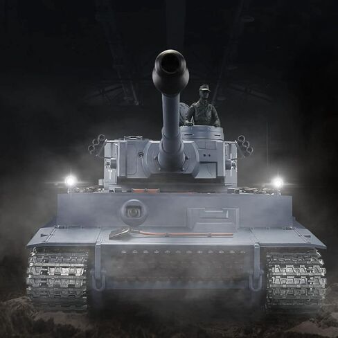 1/16 Scale German Tiger I RC Tank 3818 7.0 RTR 2.4GHz Remote Control Military Tank with 340° Rotating Turret, Smoke, Sound, Light, BB Shooting & Infrared Combat(Professional Version) in Saudi Arabia