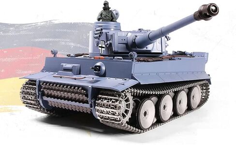 1/16 Scale German Tiger I RC Tank 3818 7.0 RTR 2.4GHz Remote Control Military Tank with 340° Rotating Turret, Smoke, Sound, Light, BB Shooting & Infrared Combat(Professional Version) in Saudi Arabia