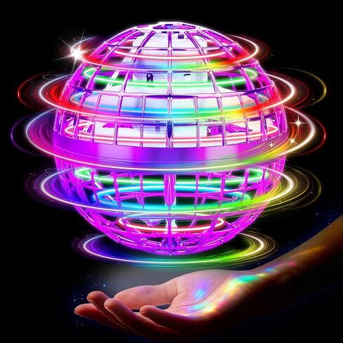 Flying Orb Ball Toy, 2026 Upgrade Hand Controlled Hover Ball Flying Toy with LED Lights, 360° Rotating Boomerang Globe Cool Mini Drone, Ideal Birthday&Christmas Gift for Boys Girls -Deep Blue in Saudi Arabia
