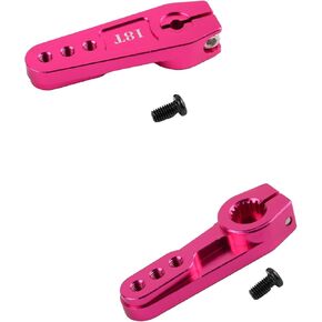 Aluminum Steering Servo Horn, Pink, 18T, 2 Pack, for 60KG 80KG 150KG Servo Motor, RC Car Truck Robot Boat Models, 3 Holes in Kuwait