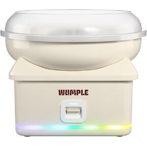 ماكينة حلوى القطن مع أضواء LED، تسخين سريع، ماكينة كهربائية مع وعاء كبير للحفلات والمنزل والعمل (كريمي) in Kuwait