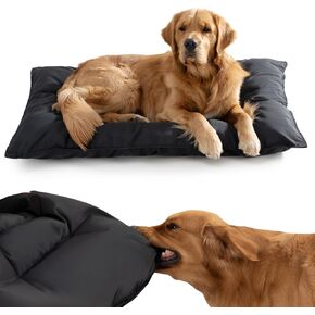 Chew Proof Indestructible Dog Bed - Durable Dog Bed for Aggressive Chewers, Machine Washable & Waterproof Indoor Outdoor Crate Pad, Tough Kennel Pad for Large Dogs (Large (28"x41")) in Kuwait