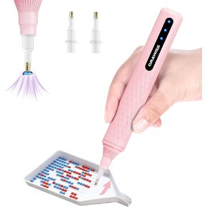 Electric Diamond Painting Pen, Vacuum Diamond Art Pen no Wax Needed | Cordless & Quiet | Rechargeable Battery | Lightweight | Diamond Art Accessories for Adults | Gift for Gem Dimond Art Fans - purple in Kuwait