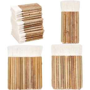 OLYCRAFT 15Pcs Hake Brush for Watercolor 3 Size Hake Watercolor Brushes Hake Art Paint Brushes Bamboo Blender Ceramics Glaze Paint Brush for Watercolor Wash Dust Cleaning Ceramic Pottery Painting in Saudi Arabia