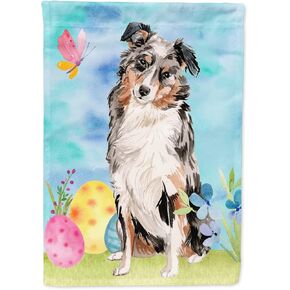 Australian Shepherd Easter Flag Canvas - House Size in Kuwait