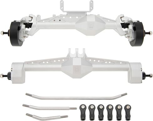 مجموعة محاور البوابة MEUS RACING Capra 1.9 مع CVDs Isokinetic 3 أقسام وهيكل توجيه Ackerman لـ Axial Capra 1.9 4X4 وأجزاء ترقية DIY SCX10 SCX10 II (أسود قياسي) in Kuwait