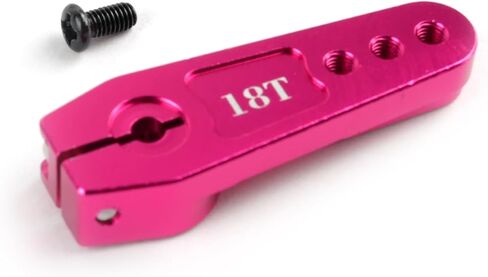 Aluminum Steering Servo Horn, Pink, 18T, 2 Pack, for 60KG 80KG 150KG Servo Motor, RC Car Truck Robot Boat Models, 3 Holes in Kuwait