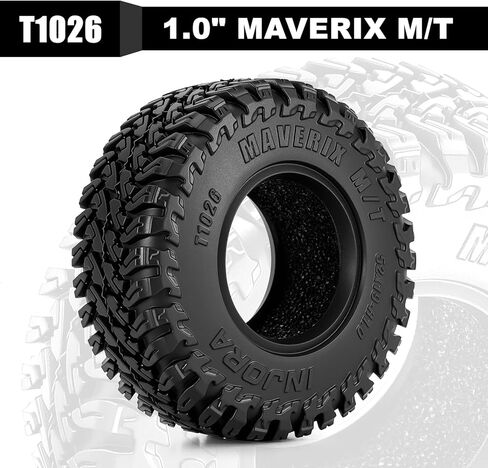 إطارات INJORA 1.0 بوصة MAVERIX M/T 52 * 19 مم لترقية زواحف RC 1/18 1/24 (T1026) in Kuwait