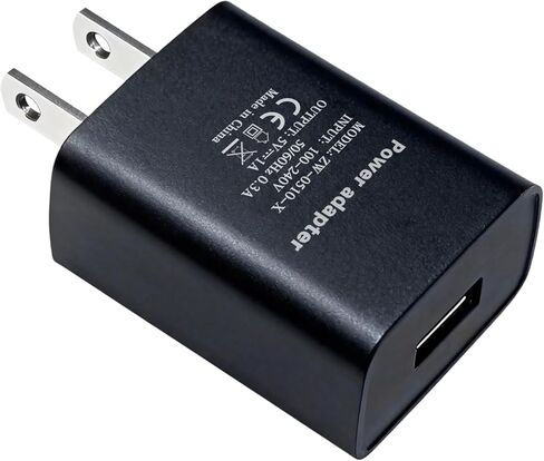 شاحن كاميرا للأطفال، شاحن حائط 5V1A مع كابل شحن USB بطول 5 أقدام إلى Micro USB، متوافق مع Goopow Gofunly Hangrui Kids ألعاب الكاميرا الرقمية للطباعة الفورية وكاميرات الأطفال الصغار محول طاقة 5 فولت 1 أمبير أبيض in Kuwait