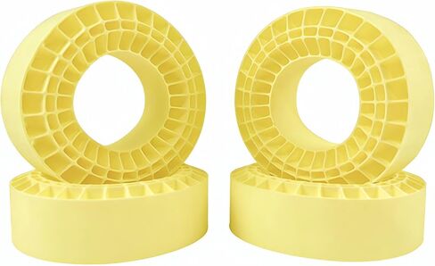 RC 2.2" Silicone Tire Inserts, 45A Silicone Rubber Inner Liners, Waterproof, for 2.2 Crawler Tires (Yellow, 4PCS) in Saudi Arabia