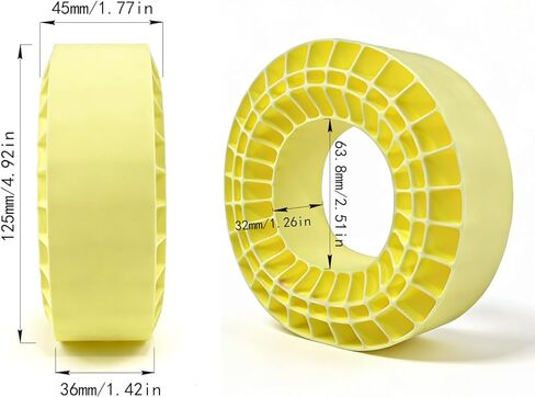 RC 2.2" Silicone Tire Inserts, 45A Silicone Rubber Inner Liners, Waterproof, for 2.2 Crawler Tires (Yellow, 4PCS) in Saudi Arabia