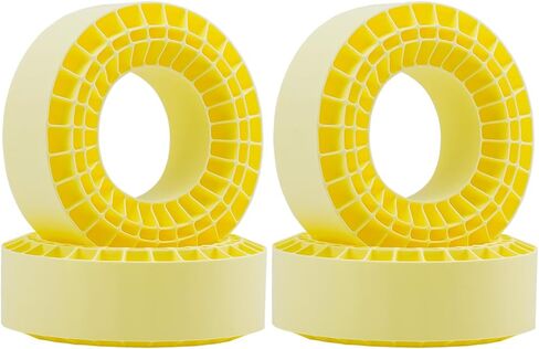 DJX 4PCS 2.2 Inch Tire Inserts Silicone Rubber Insert Foam Waterproof for 132-134mm (5.25'' OD) 2.2'' Tire (Yellow) in Saudi Arabia